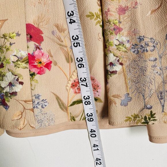 Marella Midi Floral Dress 10 Multicolor Pleated Long Sleeve Romantic Dreamy - Picture 7 of 11